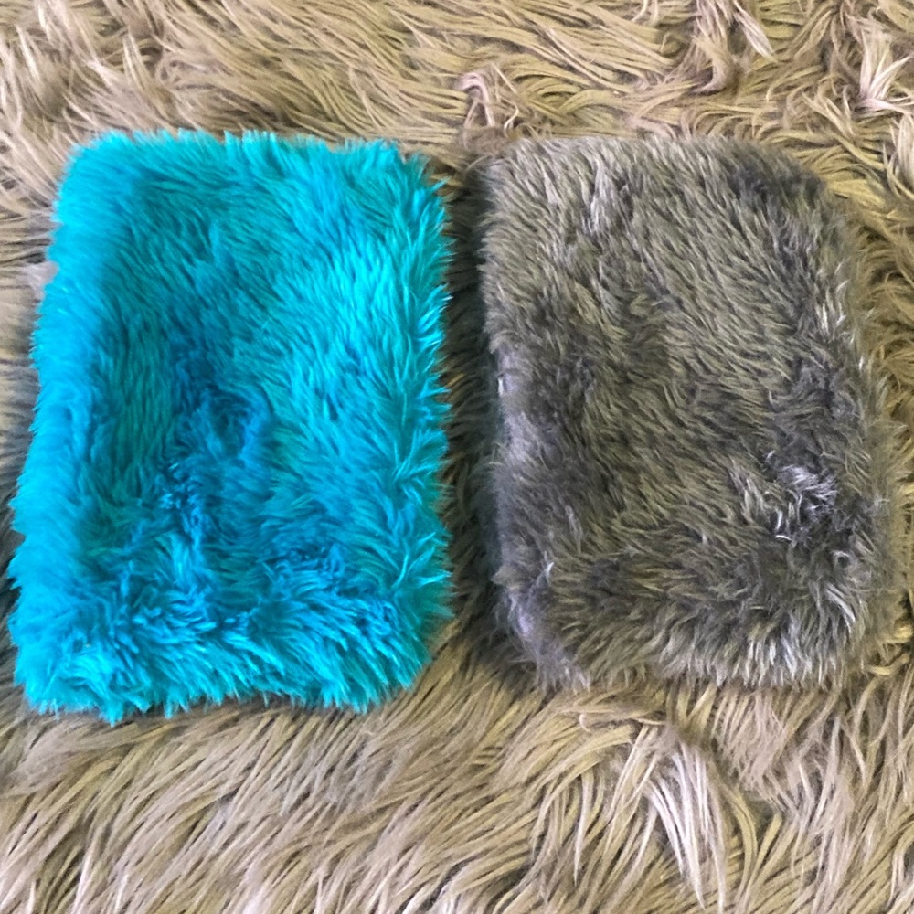Furry travel cosmetic/toiletry bags